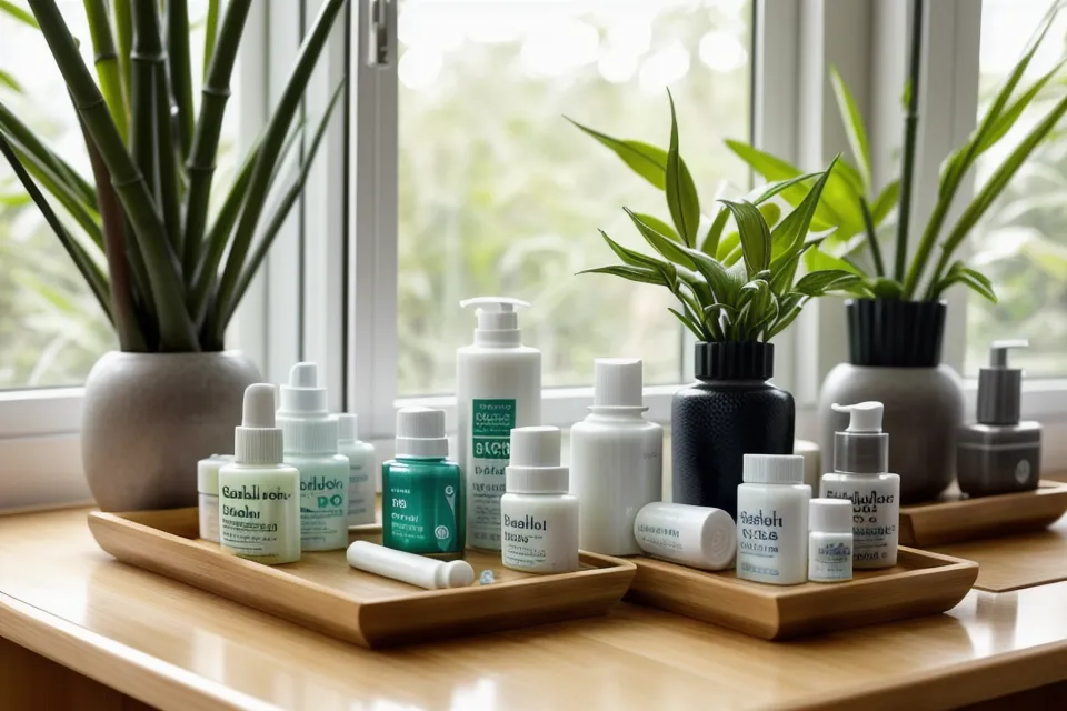 Smartphone resting beside a bottle of Kerassentials nail oil, part of a natural, foot-care-focused nail health routine.