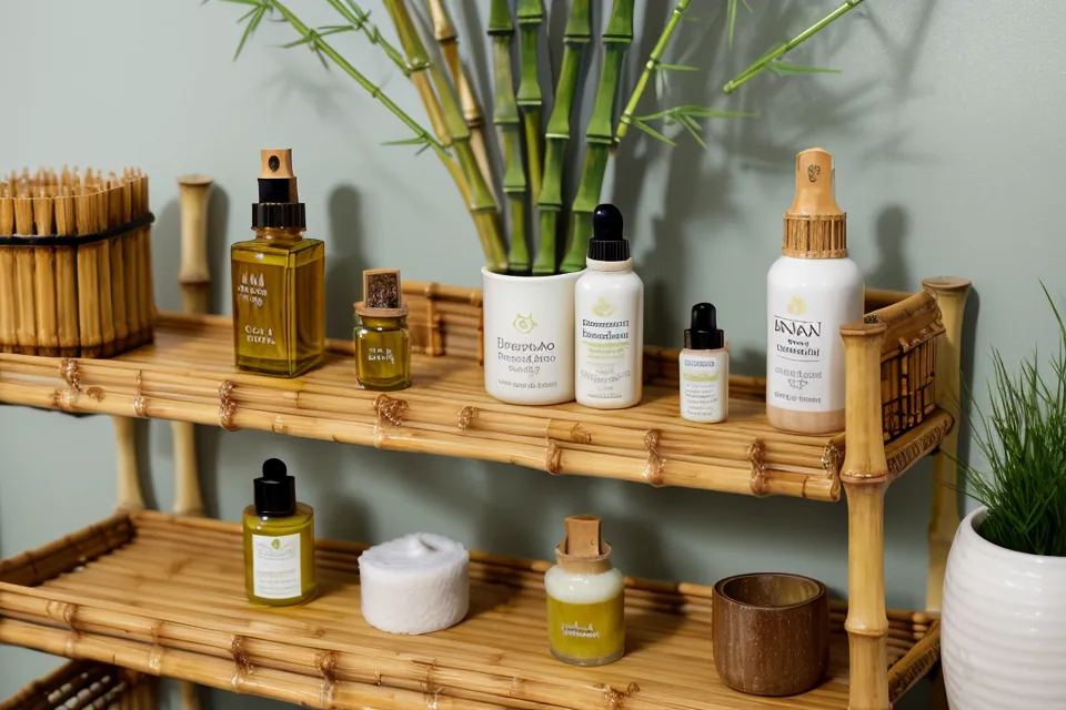 A hand using a mineral spray mist in a bright, clean environment.