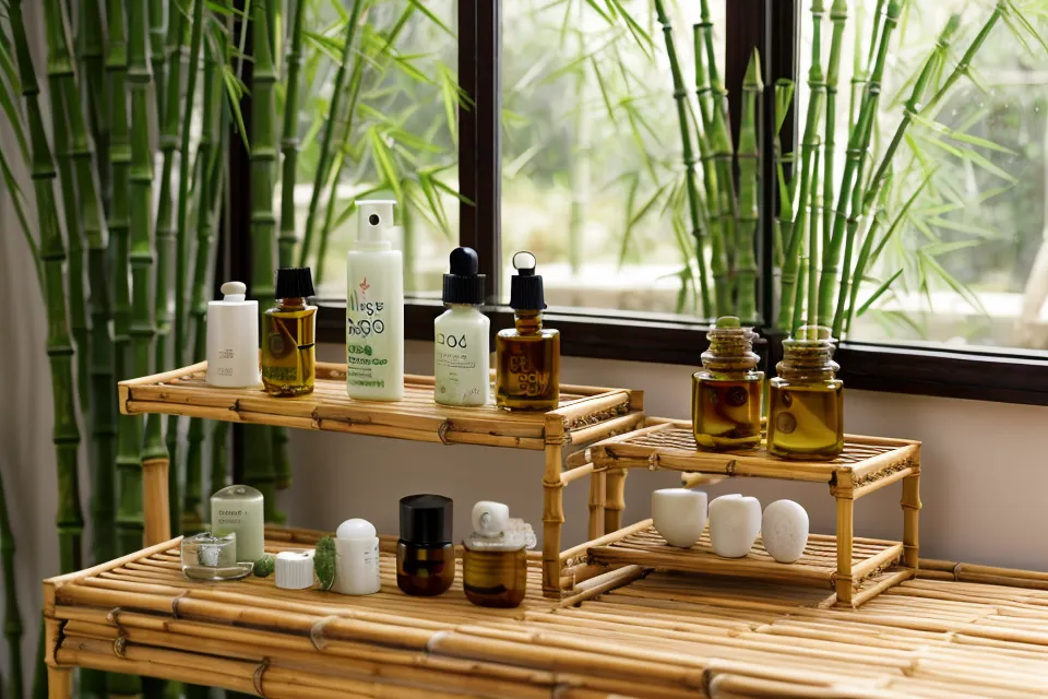 A natural foot soak setup with a wooden basin and lavender.