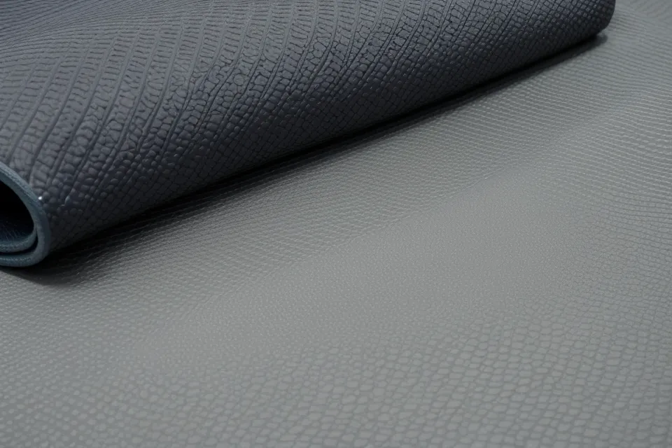 Close-up detail of the porous surface of a high-grip yoga mat.